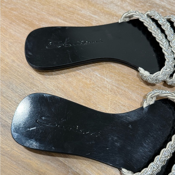 NEW! Santoni Swarovski Foster Crystal Triple Band Slide Sandal 37 - Picture 10 of 10